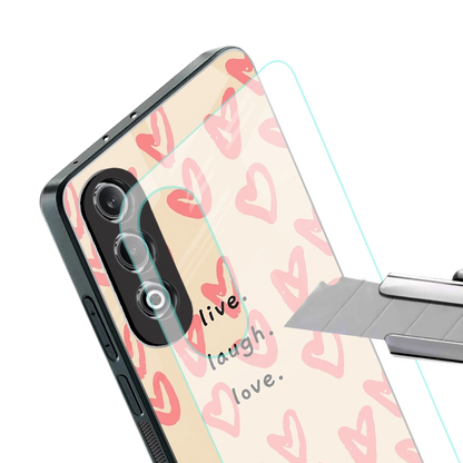 Heart Flow stylish phone case for oneplus nord ce 4 | glossy glass and slim fit