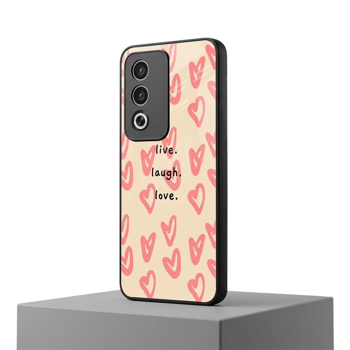Heart Flow oppo a3 pro mobile cover | shockproof glass phone case