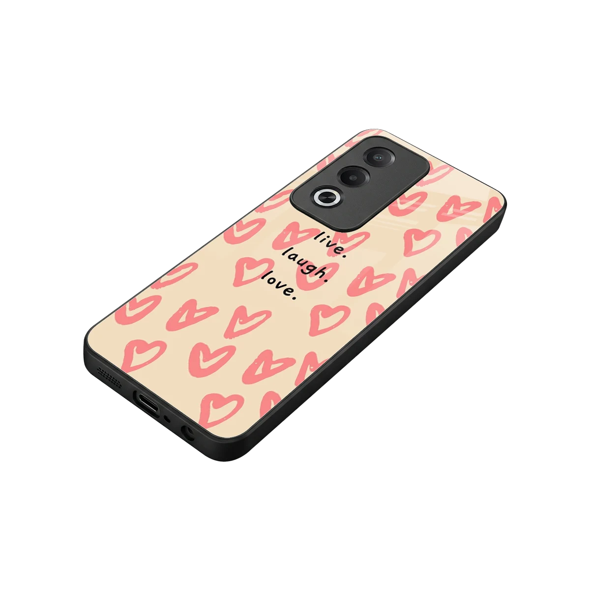 Heart Flow stylish phone case for oppo a3 pro | glossy glass and slim fit