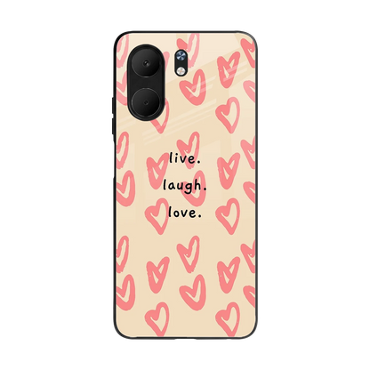 Heart Flow back phone cover | glass case for oppo a5x 5g