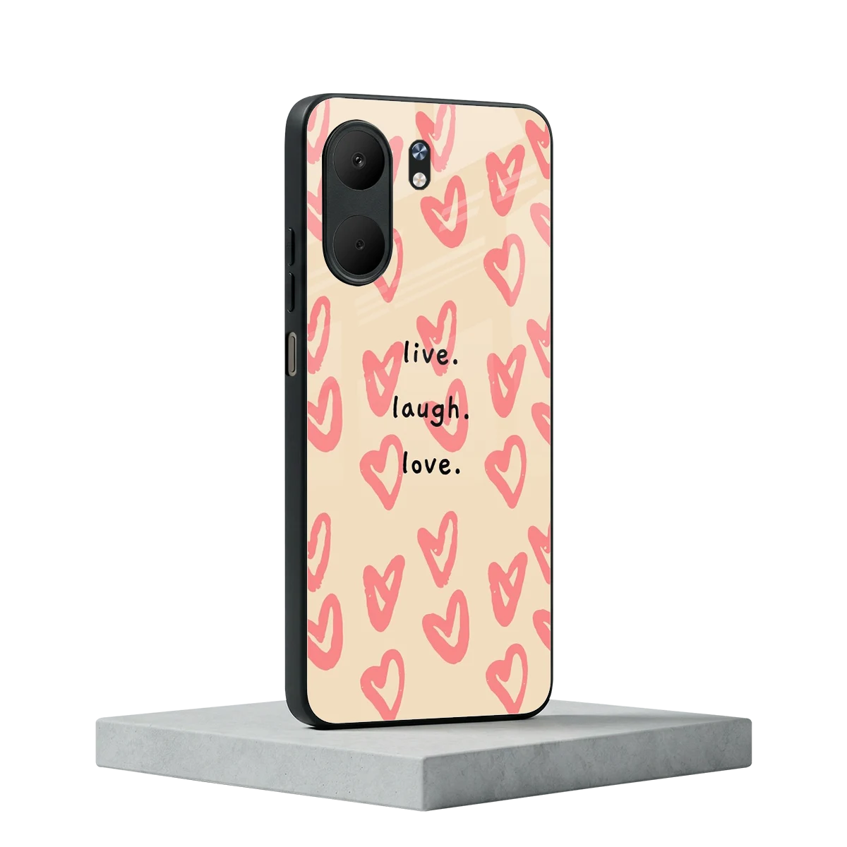 Heart Flow oppo a5x 5g mobile cover | shockproof glass phone case