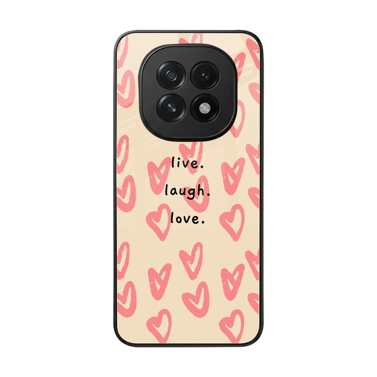 Heart Flow back phone cover | glass case for oppo f29 5g
