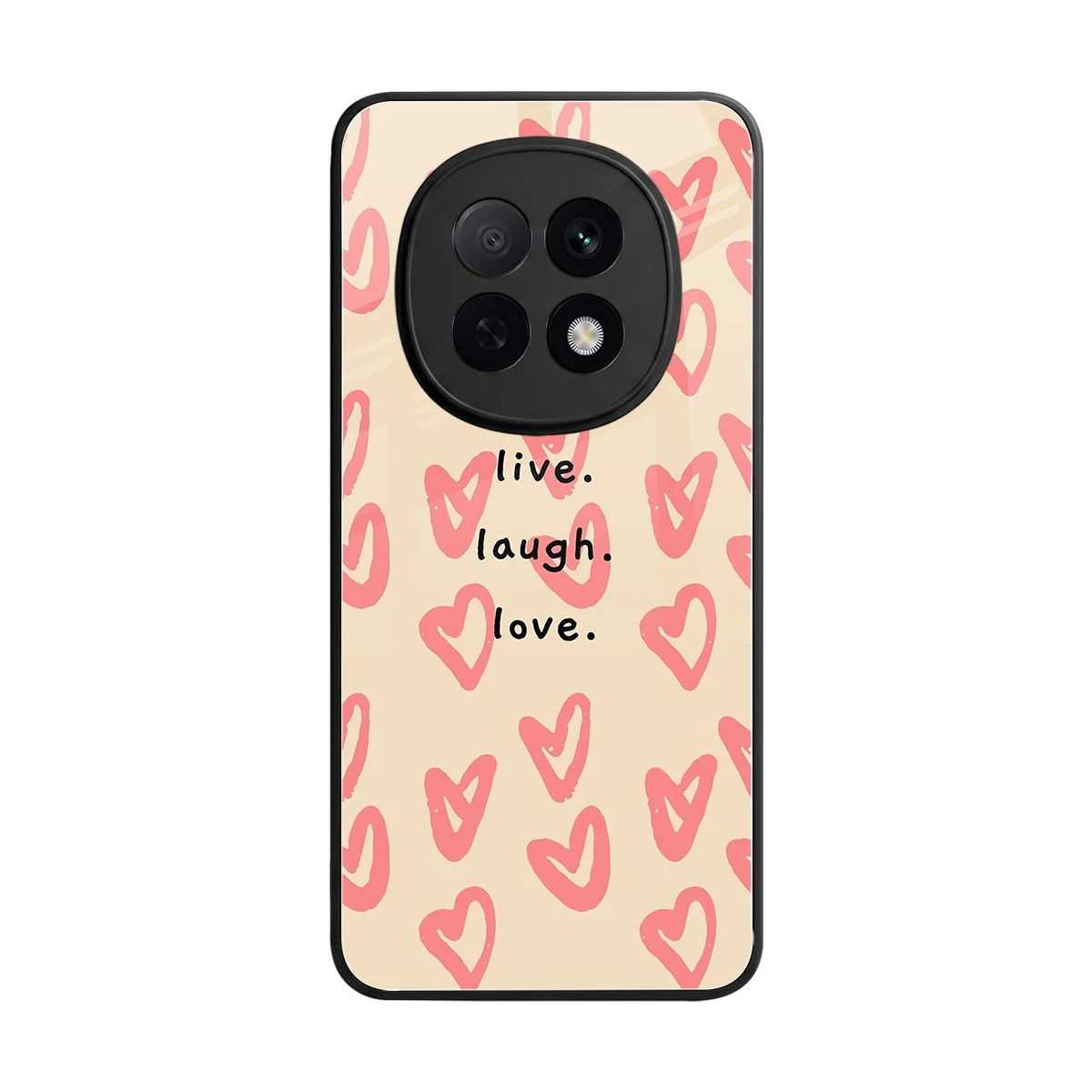 Heart Flow back phone cover | glass case for oppo f29 pro 5g