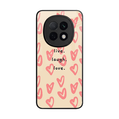 Heart Flow back phone cover | glass case for oppo f29 pro 5g