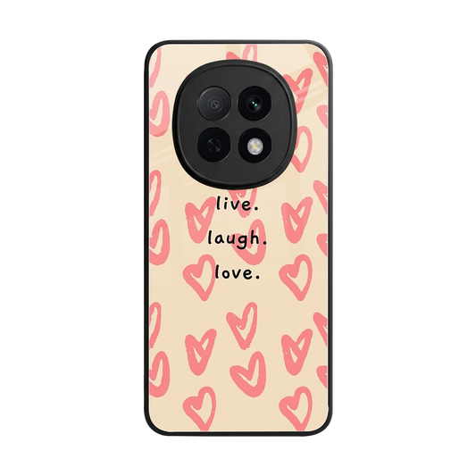 Heart Flow back phone cover | glass case for oppo f29 pro 5g