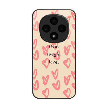 Heart Flow back phone cover | glass case for oppo f31 pro 5g