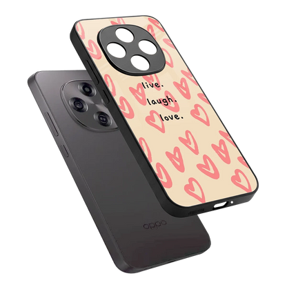 Heart Flow sleek oppo f31 pro 5g cover with tempered glass back and TPU edges