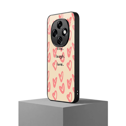 Heart Flow oppo f31 pro 5g mobile cover | shockproof glass phone case