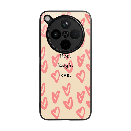 Heart Flow back phone cover | glass case for oppo find x8