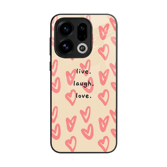 Heart Flow back phone cover | glass case for oppo find x9