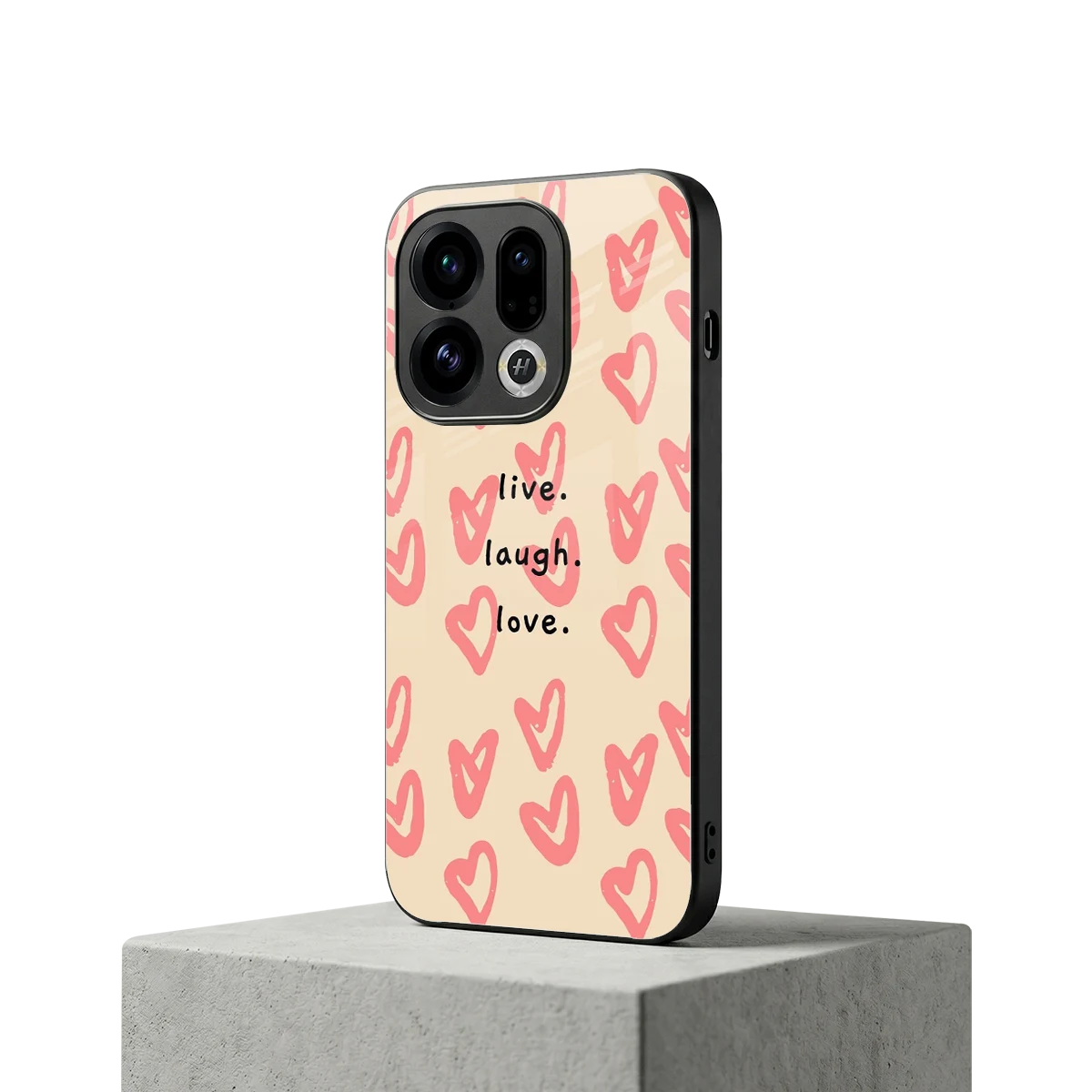Heart Flow oppo find x9 mobile cover | shockproof glass phone case