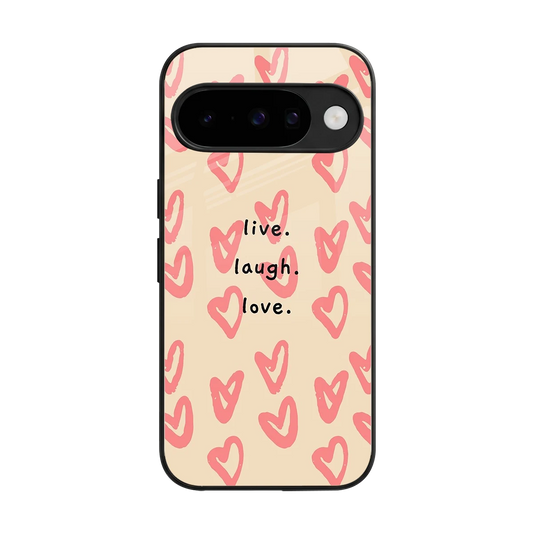 Heart Flow back phone cover | glass case for google pixel 10