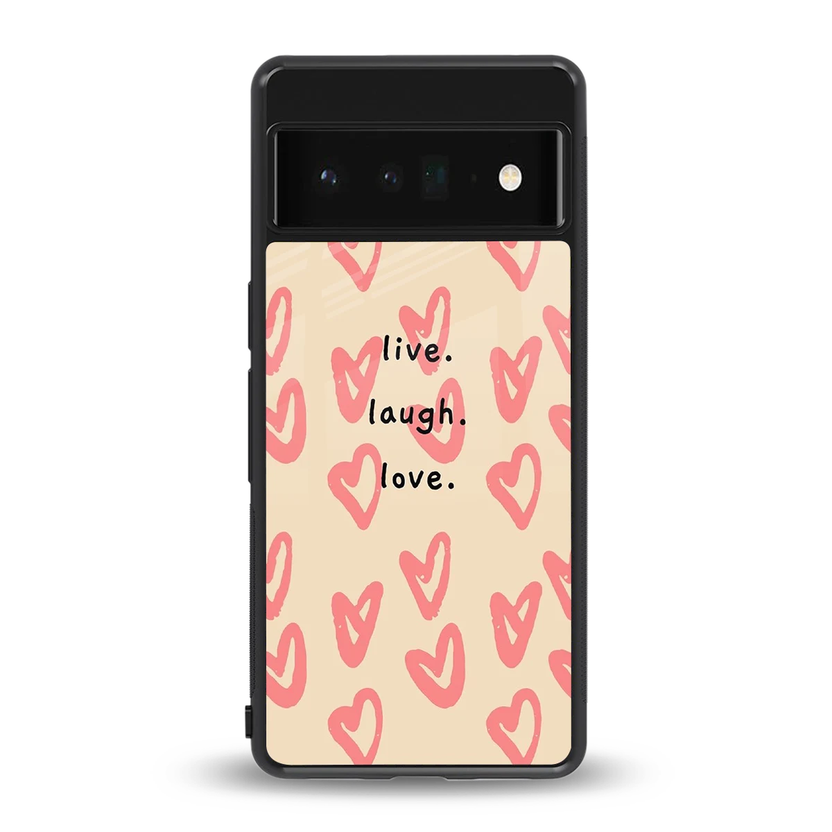 Heart Flow back phone cover | glass case for google pixel 6 pro