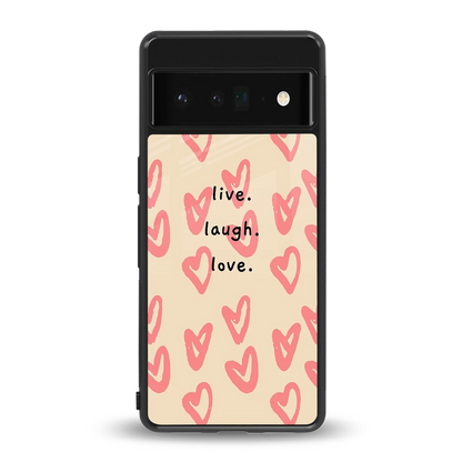 Heart Flow back phone cover | glass case for google pixel 6 pro