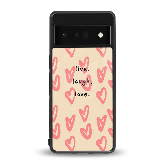 Heart Flow back phone cover | glass case for google pixel 6 pro