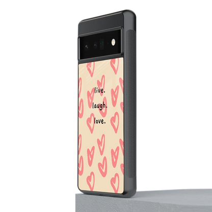 Heart Flow stylish phone case for google pixel 6 pro | glossy glass and slim fit