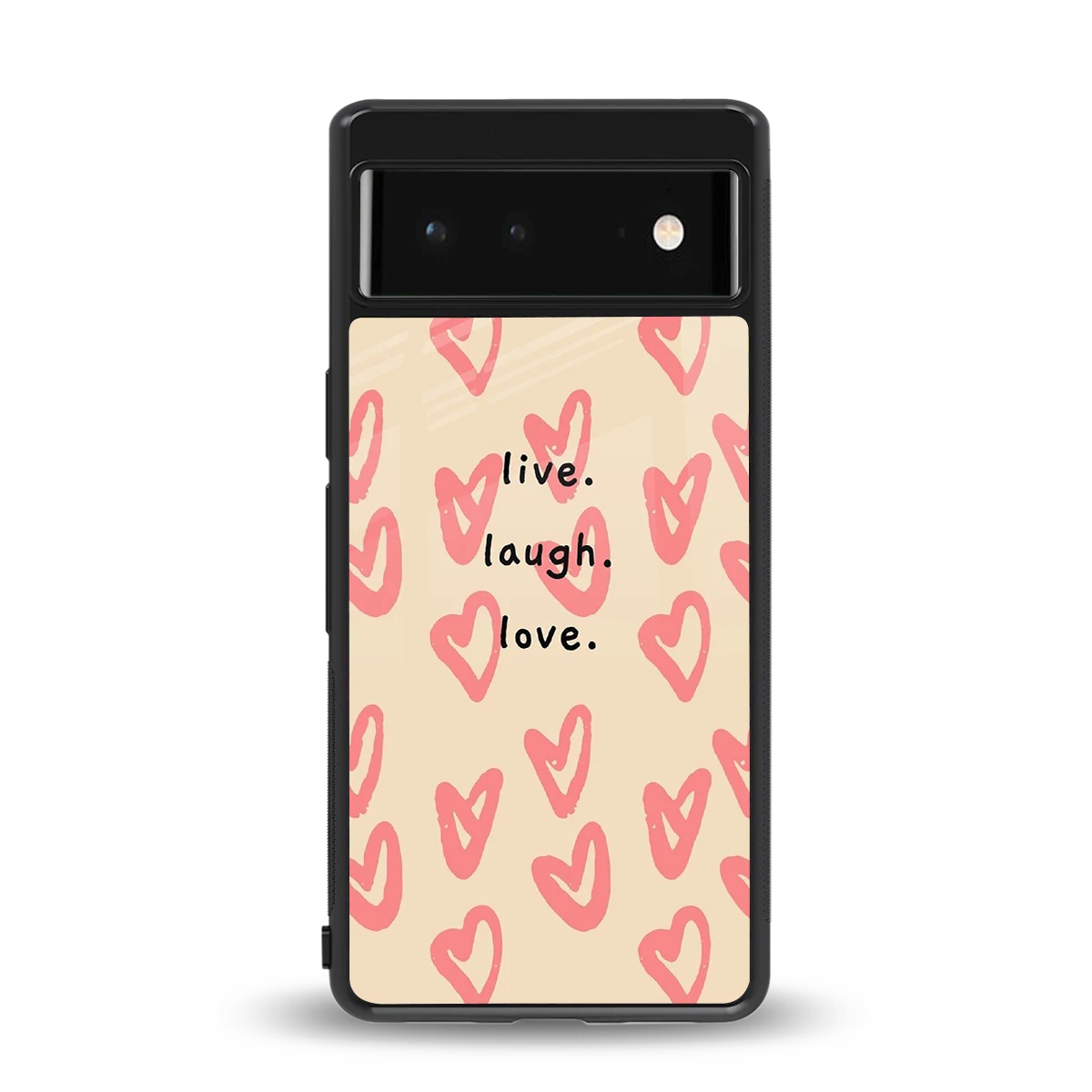 Heart Flow back phone cover | glass case for google pixel 6