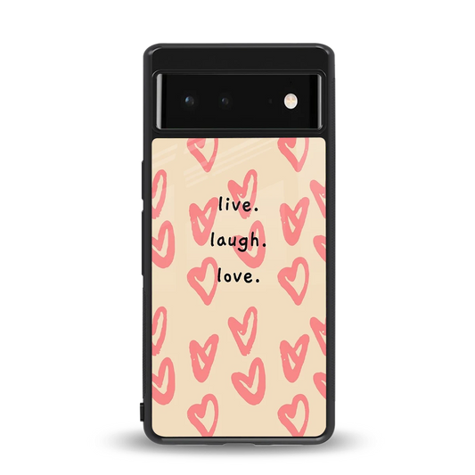 Heart Flow back phone cover | glass case for google pixel 6