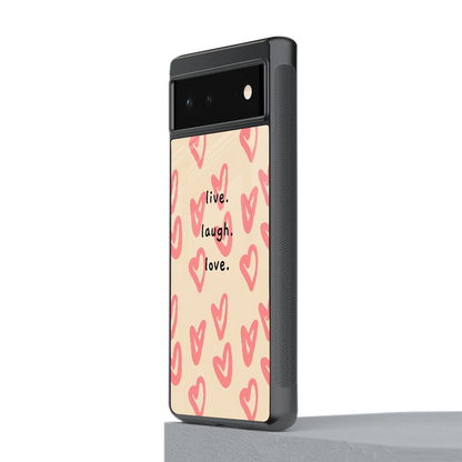 Heart Flow stylish phone case for google pixel 6 | glossy glass and slim fit