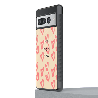 Heart Flow stylish phone case for google pixel 7 pro | glossy glass and slim fit