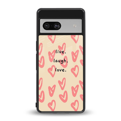 Heart Flow back phone cover | glass case for google pixel 7a
