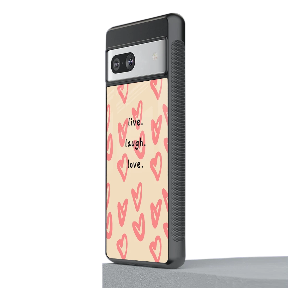 Heart Flow stylish phone case for google pixel 7a | glossy glass and slim fit