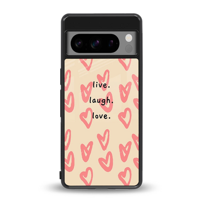 Heart Flow back phone cover | glass case for google pixel 8 pro