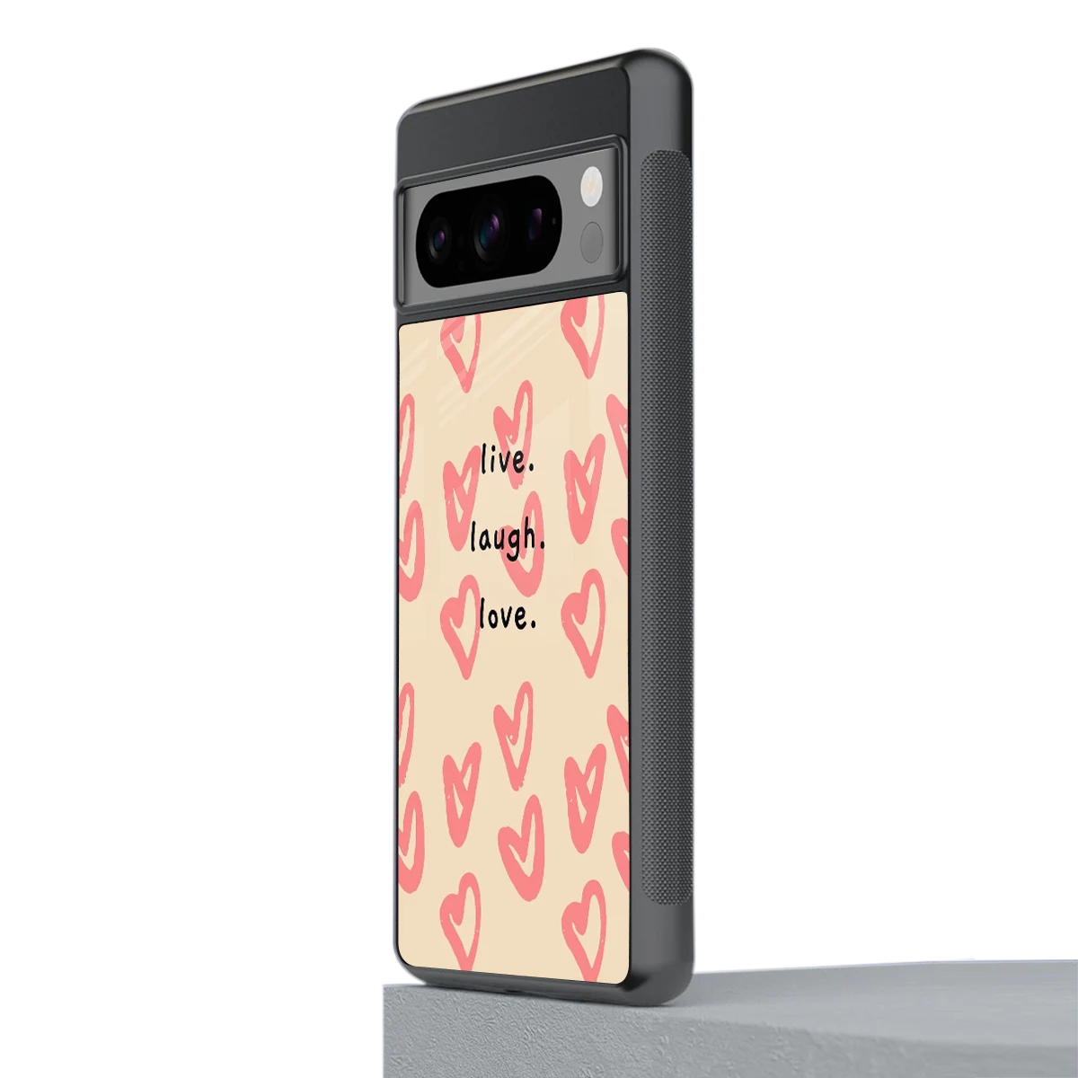 Heart Flow stylish phone case for google pixel 8 pro | glossy glass and slim fit
