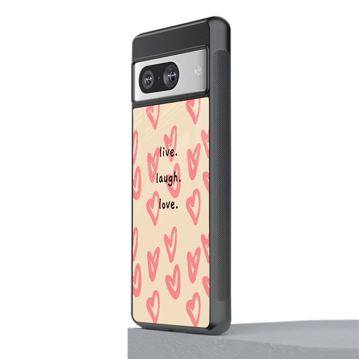 Heart Flow stylish phone case for google pixel 8 | glossy glass and slim fit