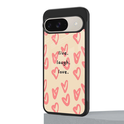 Heart Flow google pixel 9 mobile cover | shockproof glass phone case