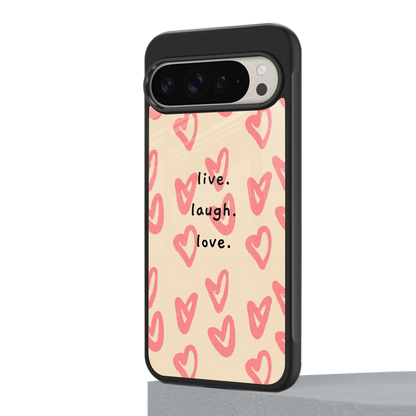 Heart Flow google pixel 9 pro mobile cover | shockproof glass phone case
