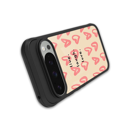 Heart Flow stylish phone case for google pixel 9 pro | glossy glass and slim fit