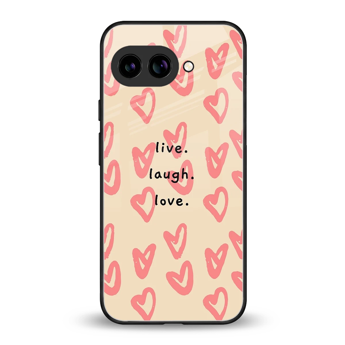 Heart Flow back phone cover | glass case for google pixel 10a