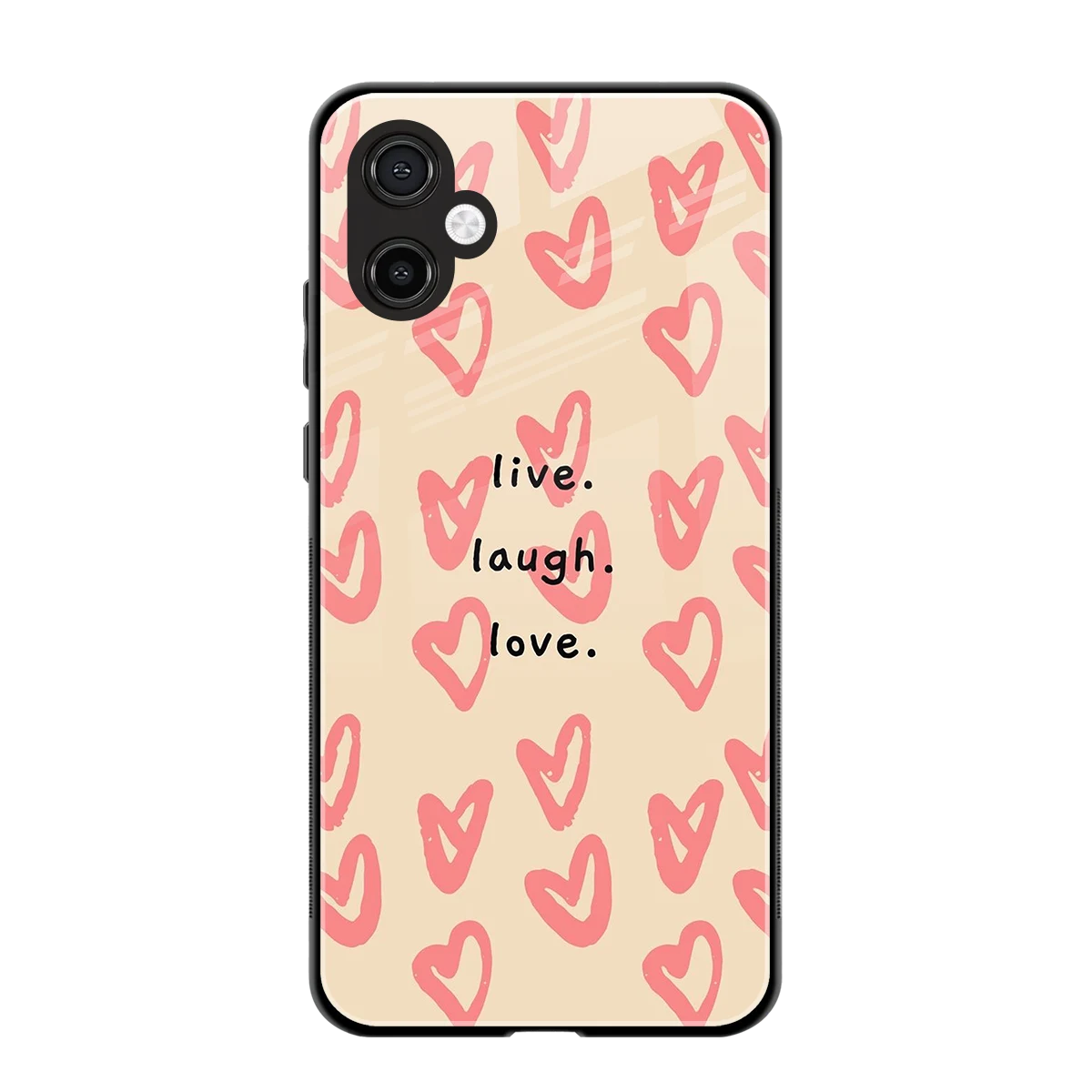 Heart Flow back phone cover | glass case for samsung galaxy a06 5g
