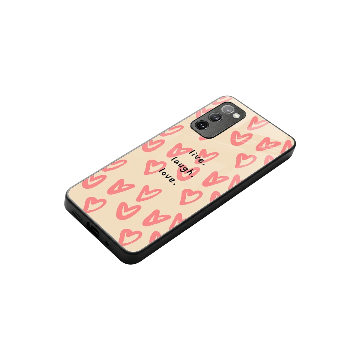 Heart Flow stylish phone case for samsung galaxy s20 fe | glossy glass and slim fit