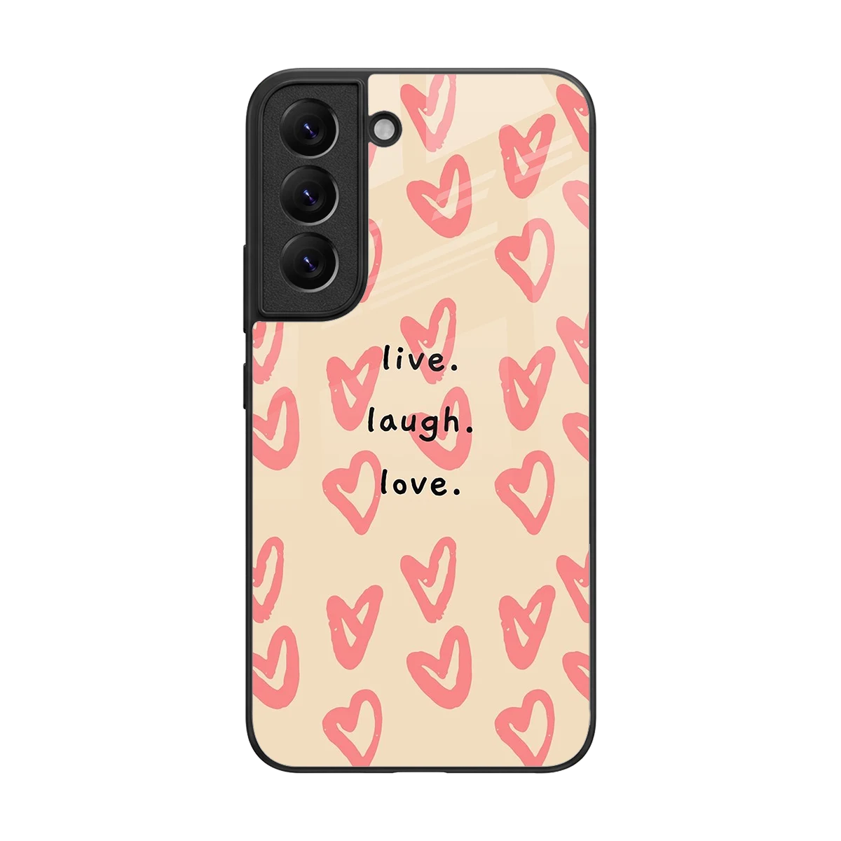 Heart Flow back phone cover | glass case for samsung galaxy s22