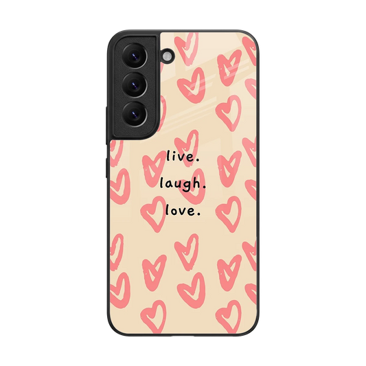 Heart Flow back phone cover | glass case for samsung galaxy s22