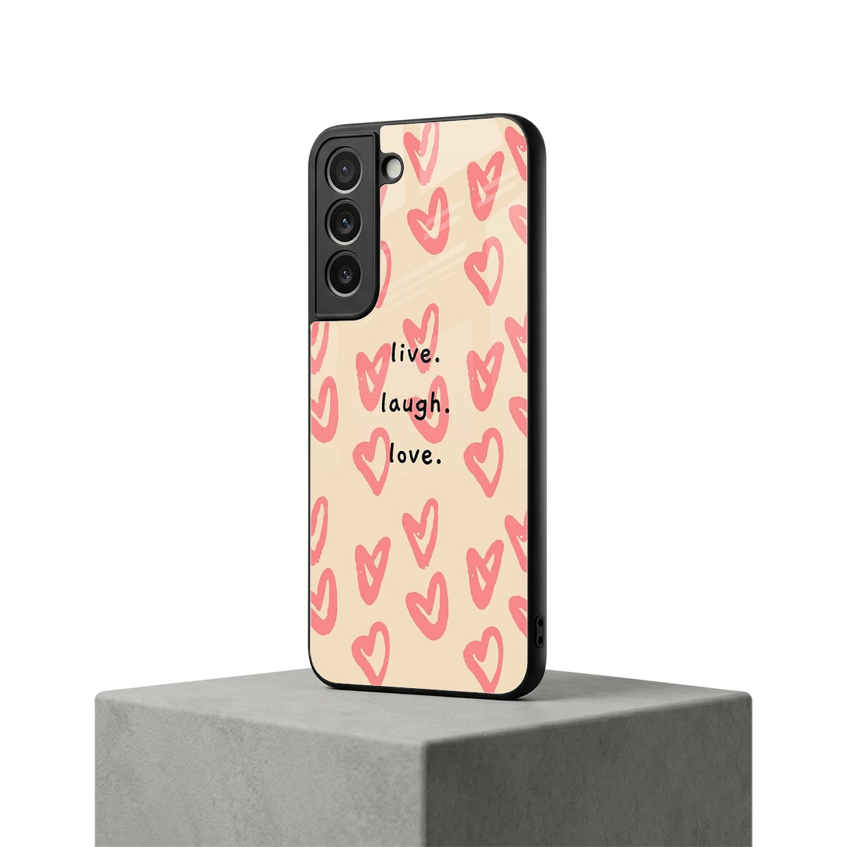 Heart Flow samsung galaxy s22 mobile cover | shockproof glass phone case