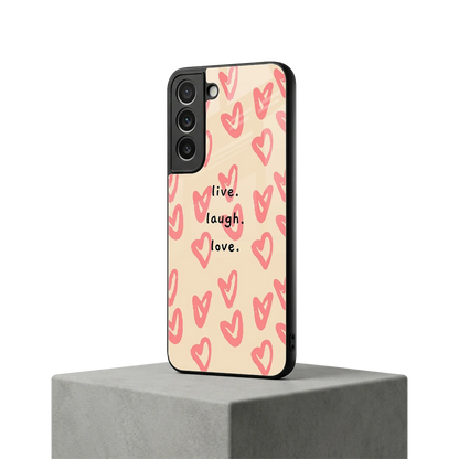 Heart Flow samsung galaxy s22 mobile cover | shockproof glass phone case