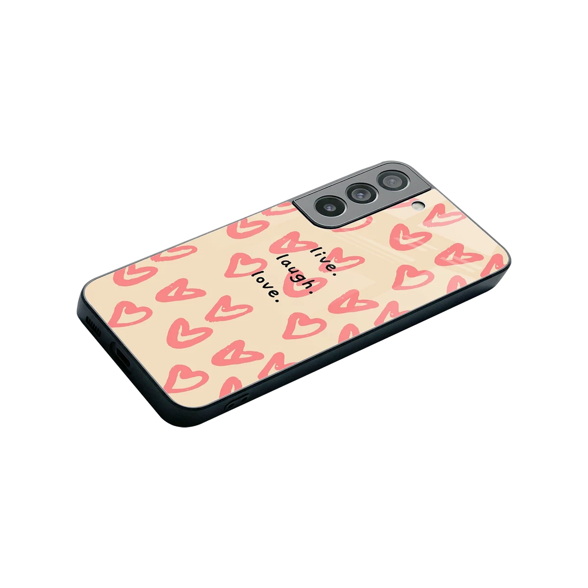 Heart Flow stylish phone case for samsung galaxy s22 | glossy glass and slim fit