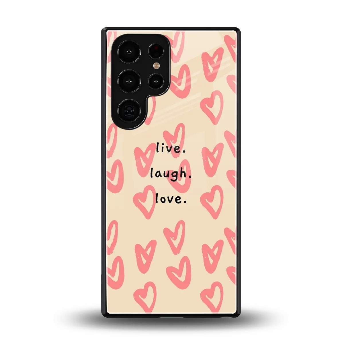 Heart Flow back phone cover | glass case for samsung galaxy s25 ultra