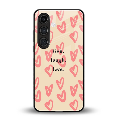 Heart Flow back phone cover | glass case for samsung galaxy s24