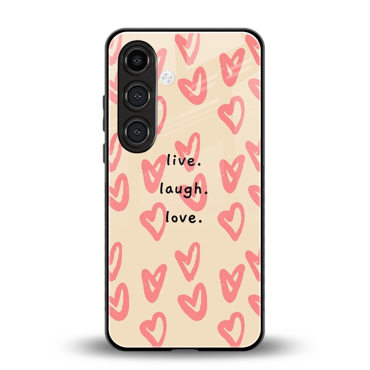 Heart Flow back phone cover | glass case for samsung galaxy s24 plus