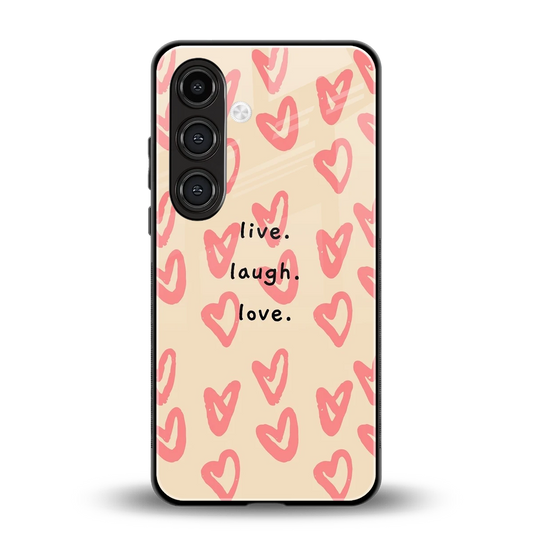 Heart Flow back phone cover | glass case for samsung galaxy s24 plus