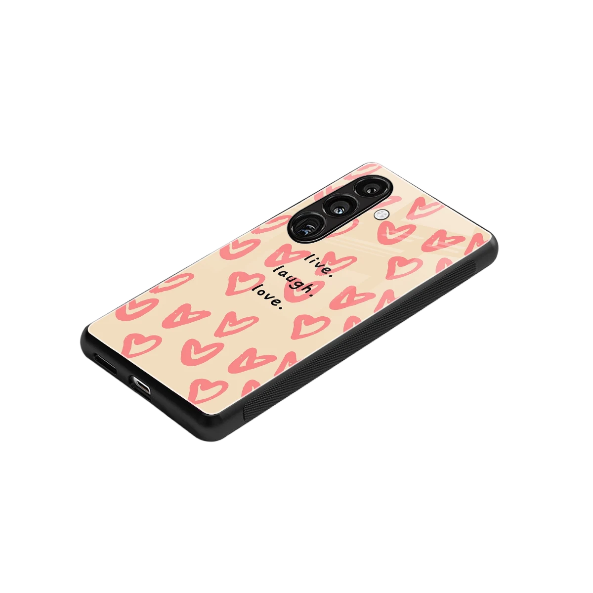 Heart Flow stylish phone case for samsung galaxy s24 | glossy glass and slim fit