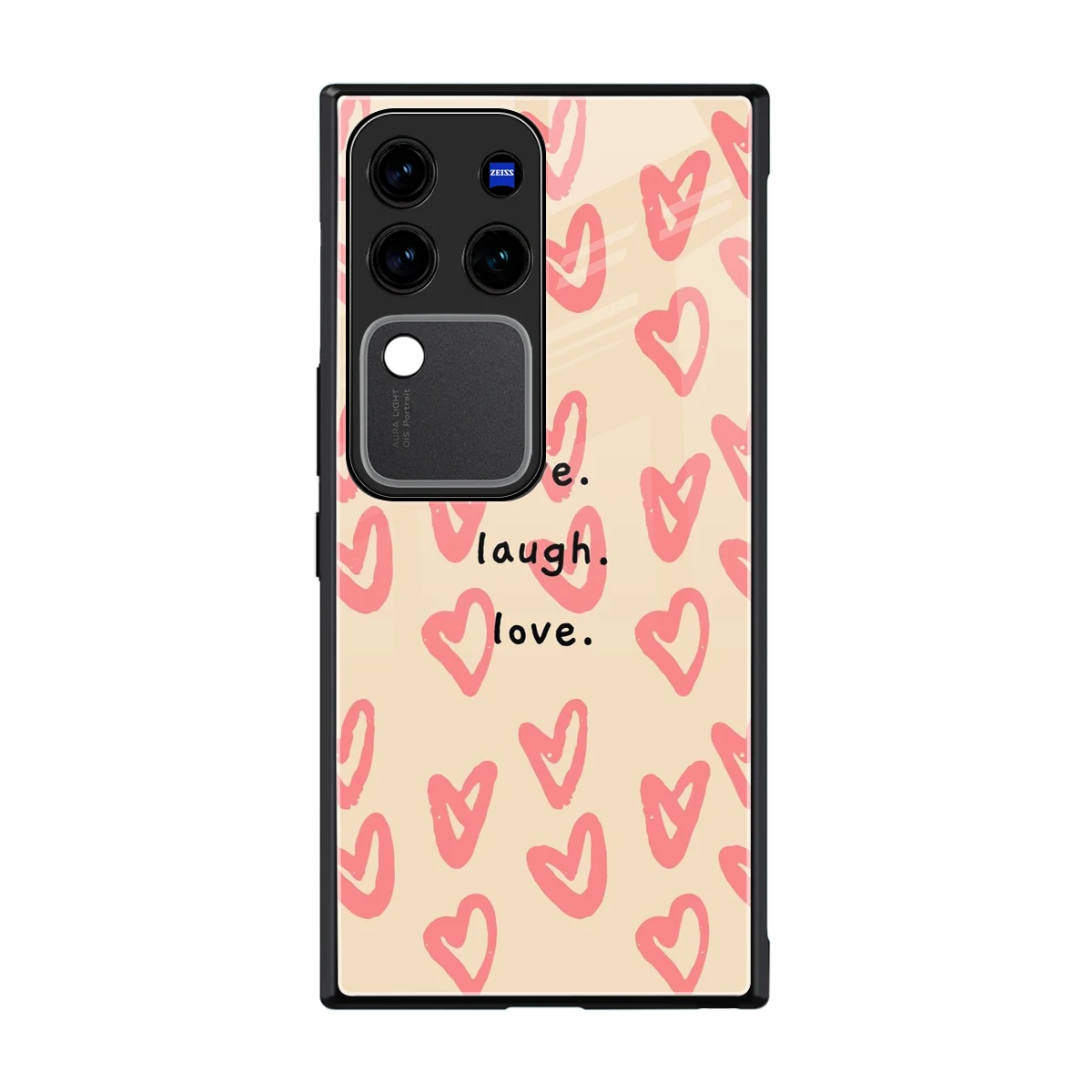 Heart Flow back phone cover | glass case forvivo v30 pro