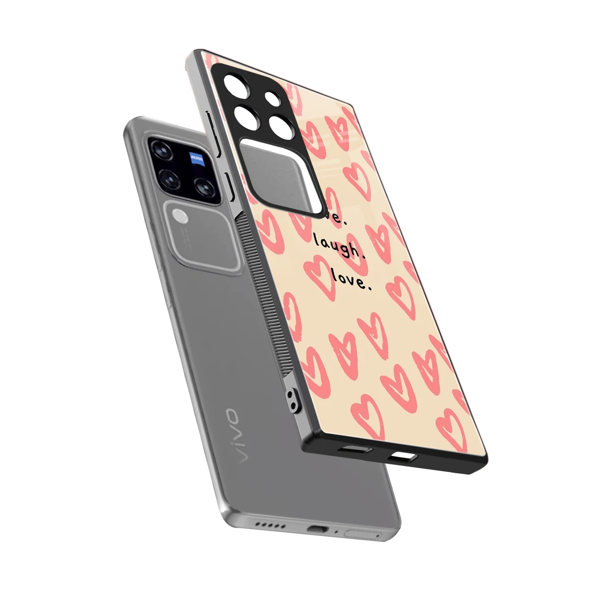 Heart Flow sleekvivo v30 pro cover with tempered glass back and TPU edges