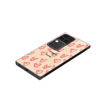 Heart Flow stylish phone case forvivo v30 pro | glossy glass and slim fit