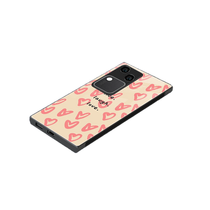 Heart Flow stylish phone case for vivo v30 | glossy glass and slim fit