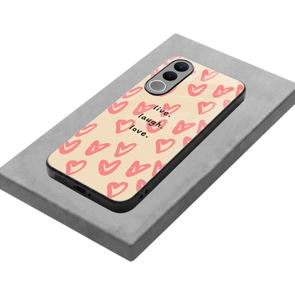 Heart Flow stylish phone case for vivo v70 fe | glossy glass and slim fit